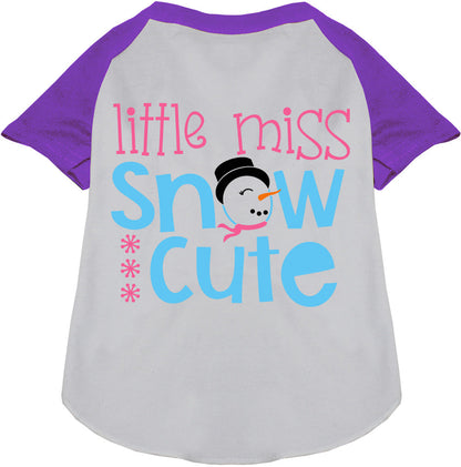 Little Miss Snow Cute Pet Raglan Shirt
