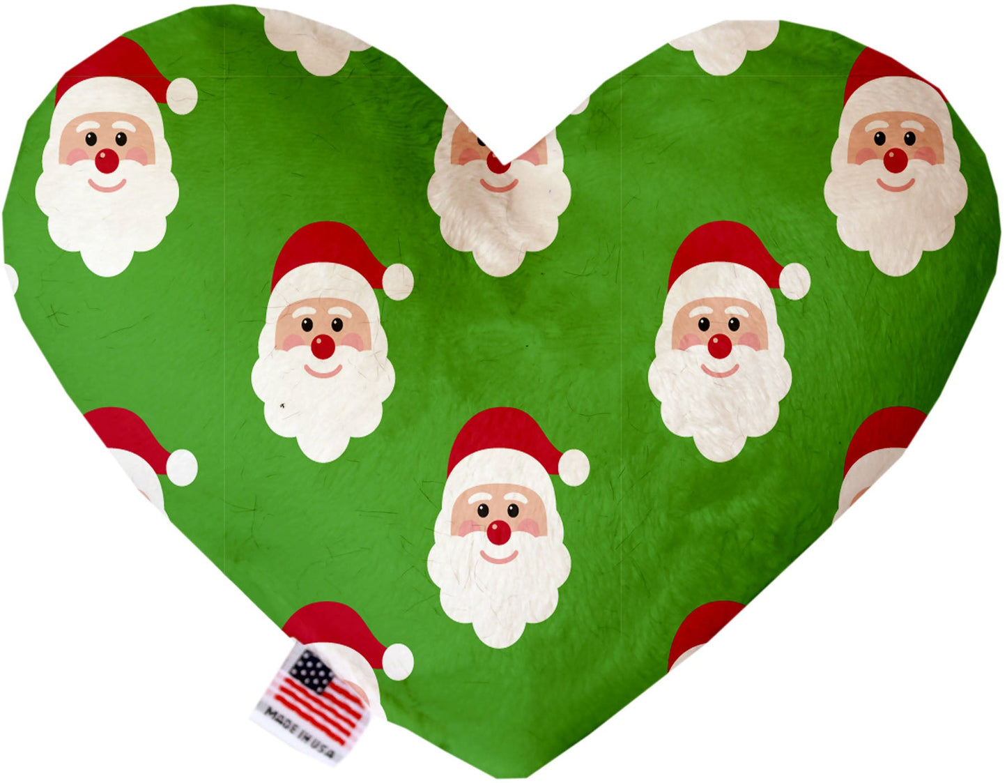 Pet and Dog Plush Heart or Bone Toy, "Santa Group" (Available in different sizes, and 8 different pattern options!)