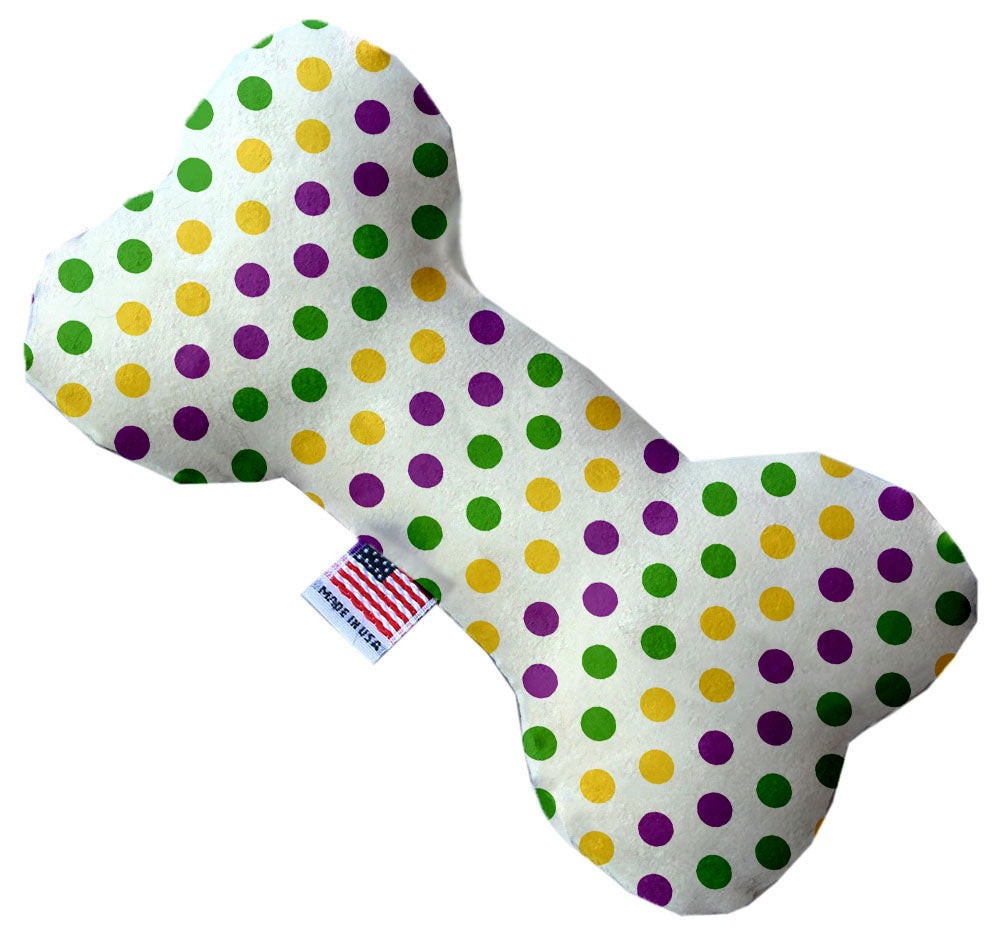 Pet and Dog Plush Heart or Bone Toy, "Mardi Gras Group" (Available in different sizes, and 10 different pattern options!)