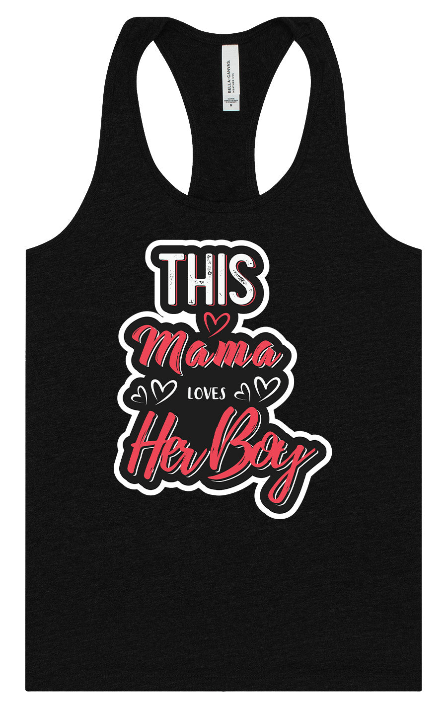 This Mama Loves Her Boy Women's Racerback Tank