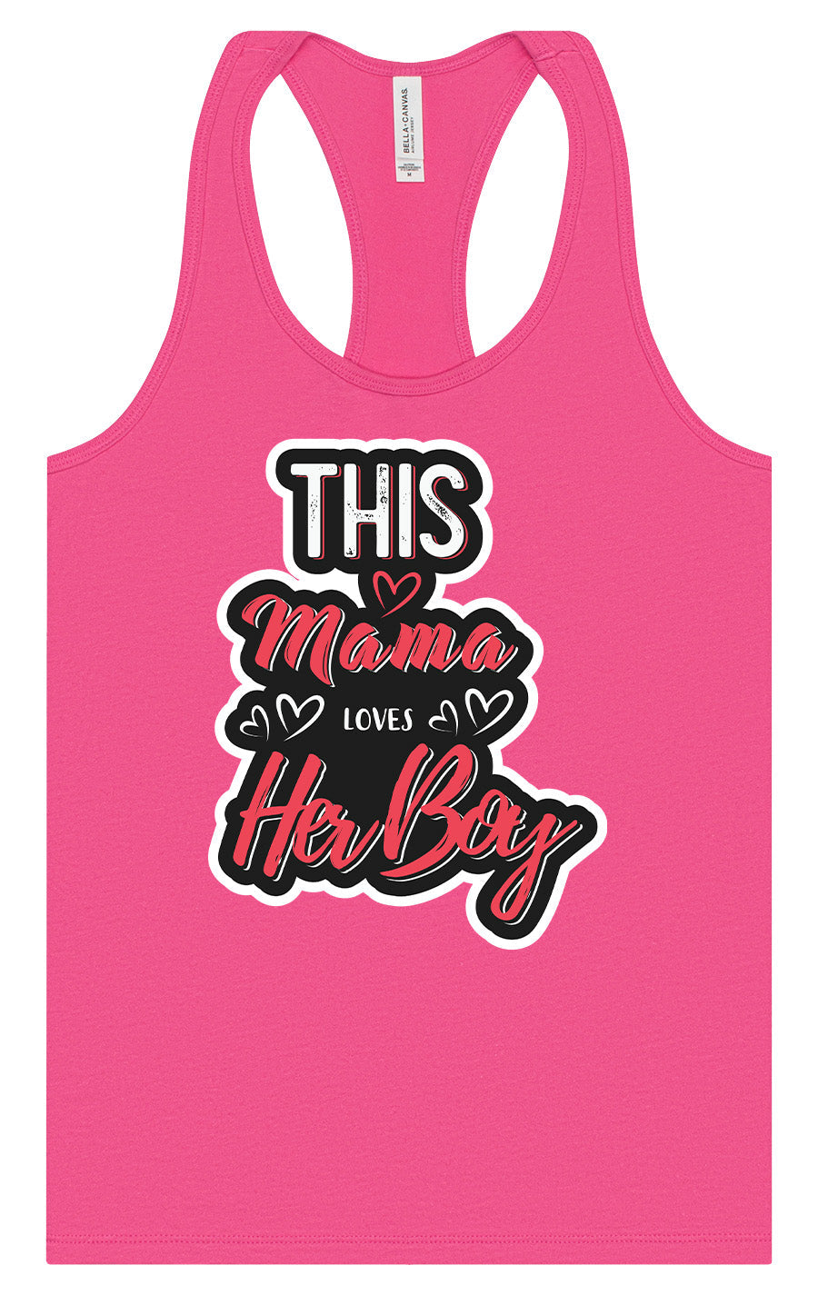 This Mama Loves Her Boy Women's Racerback Tank