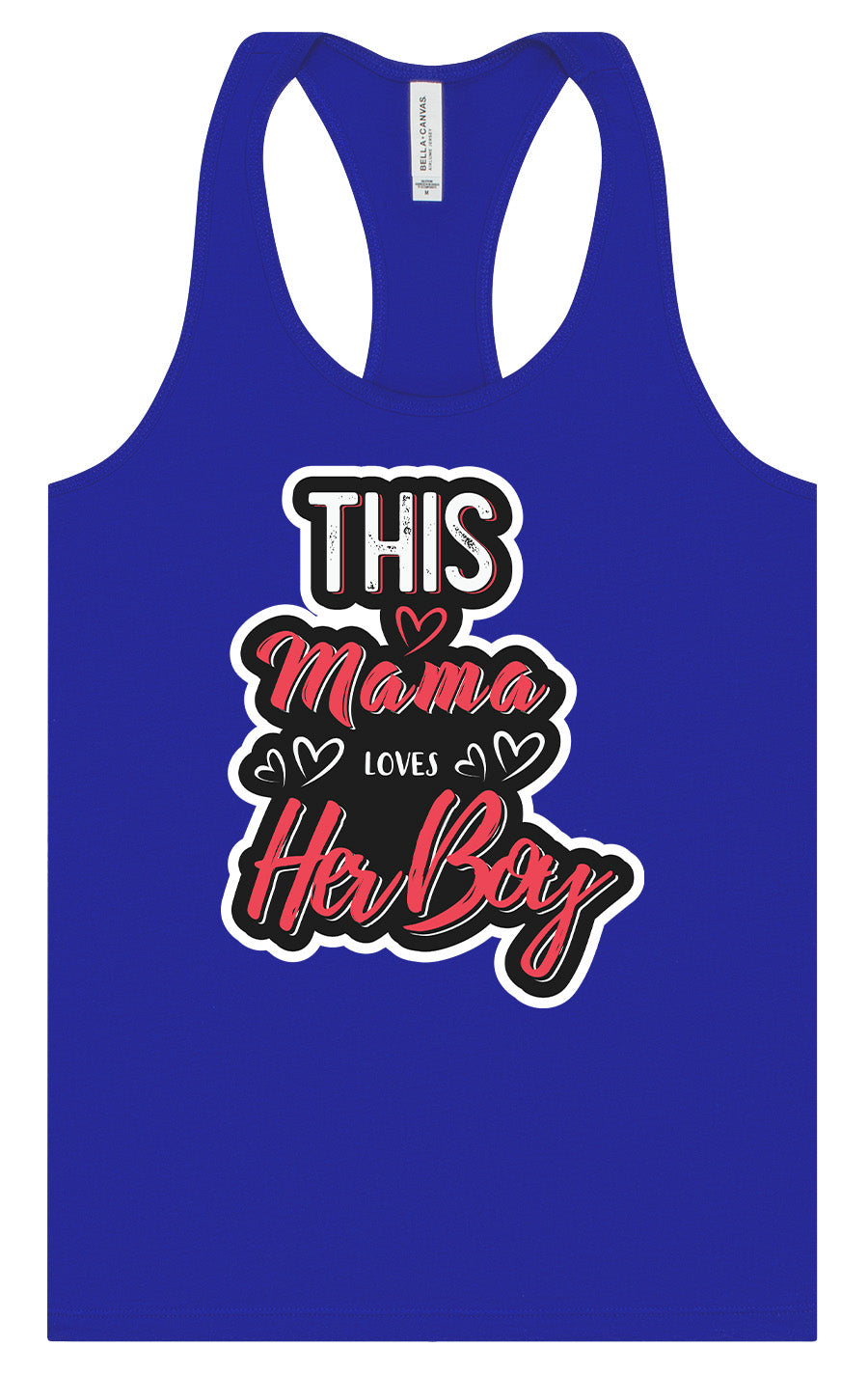 This Mama Loves Her Boy Women's Racerback Tank