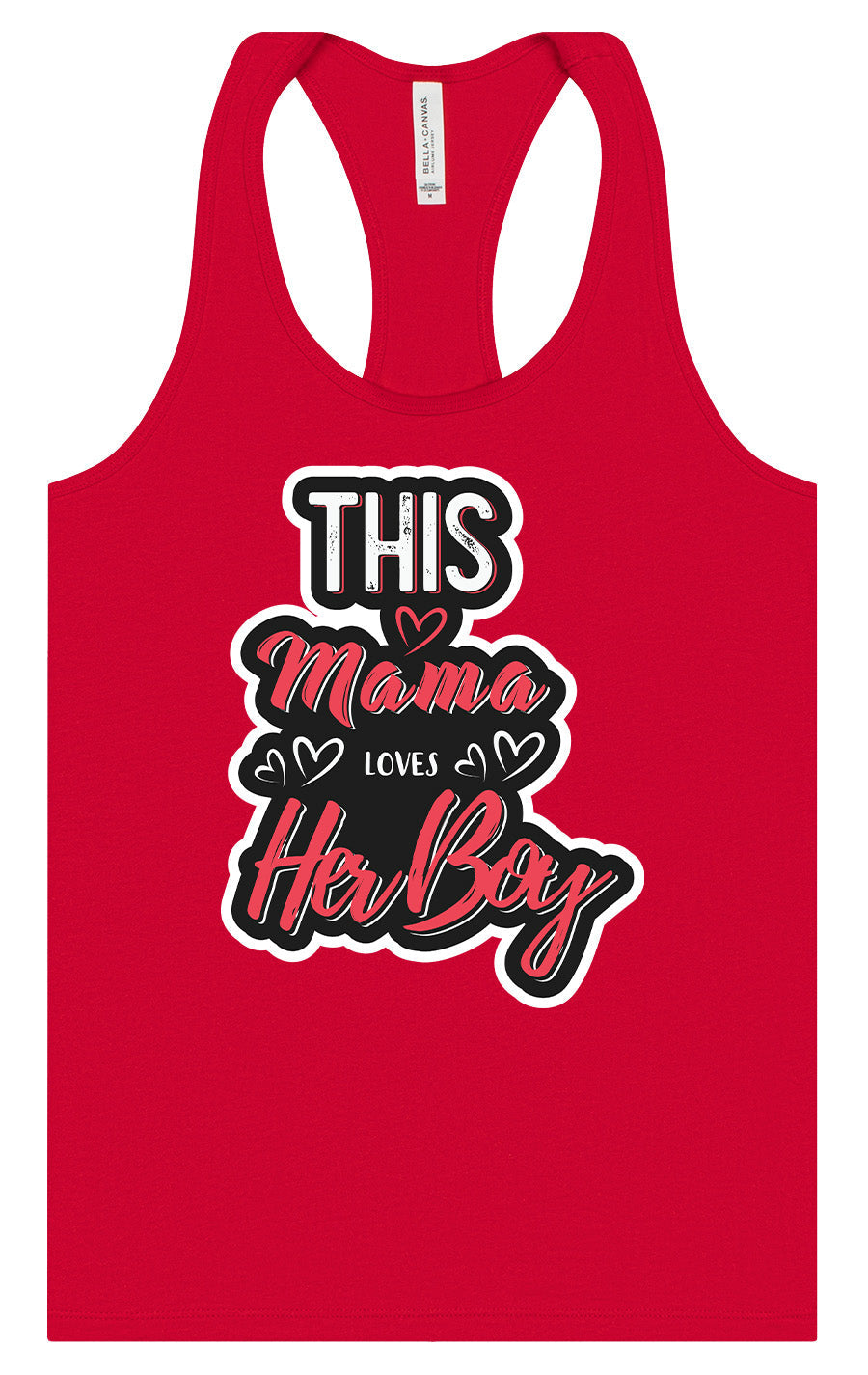 This Mama Loves Her Boy Women's Racerback Tank