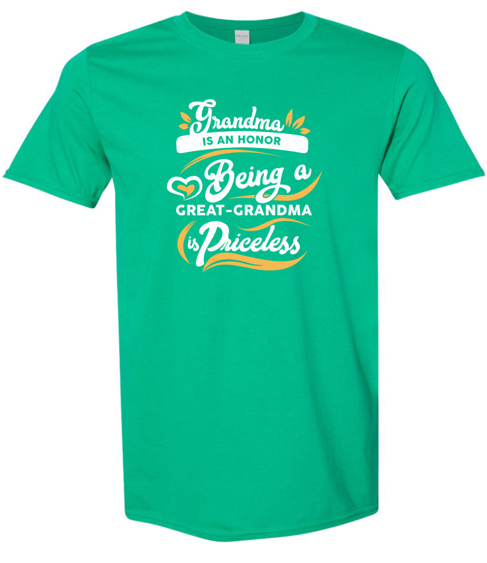 Priceless Great Grandma Adult Gildan Soft Shirt