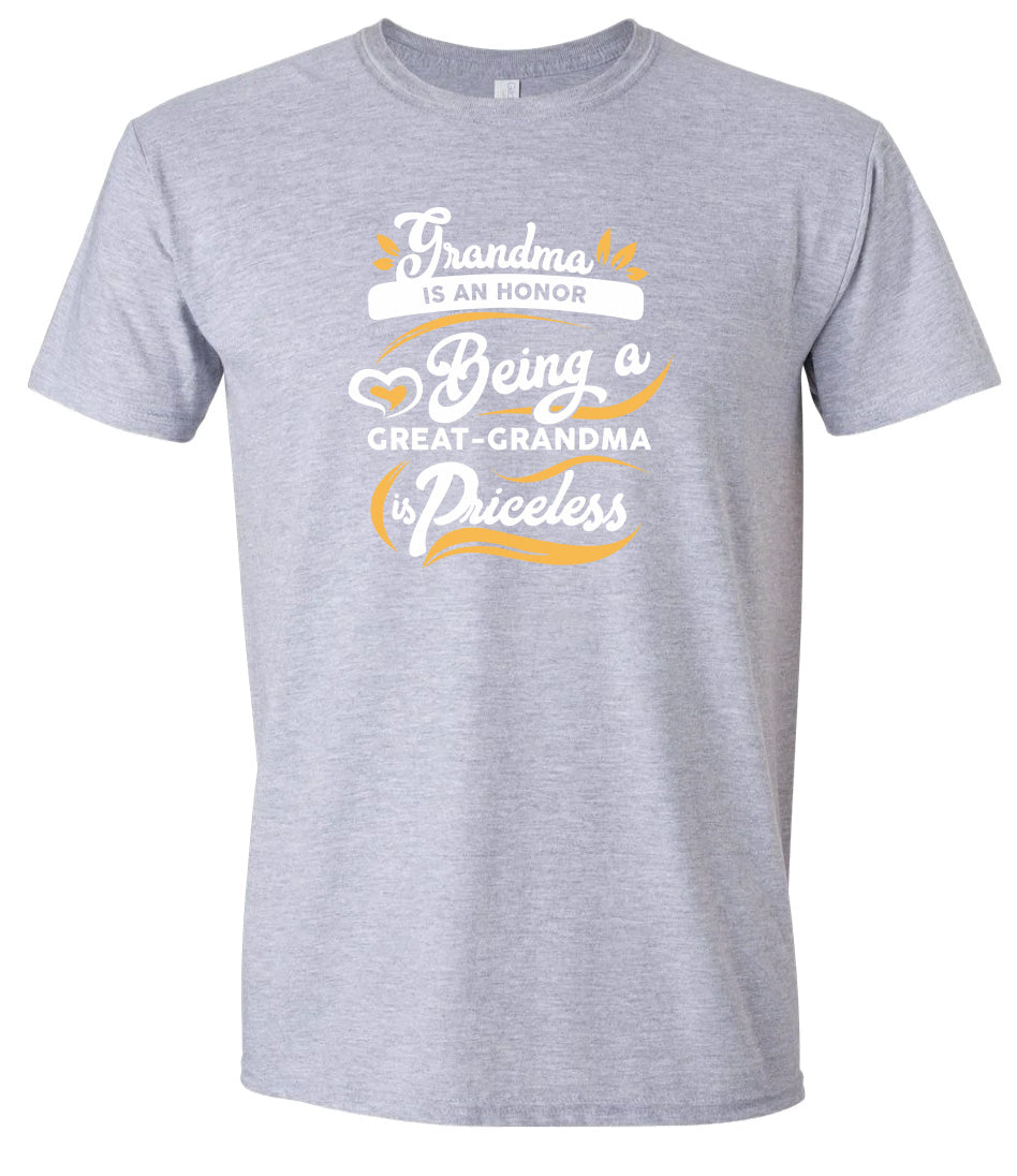 Priceless Great Grandma Adult Gildan Soft Shirt