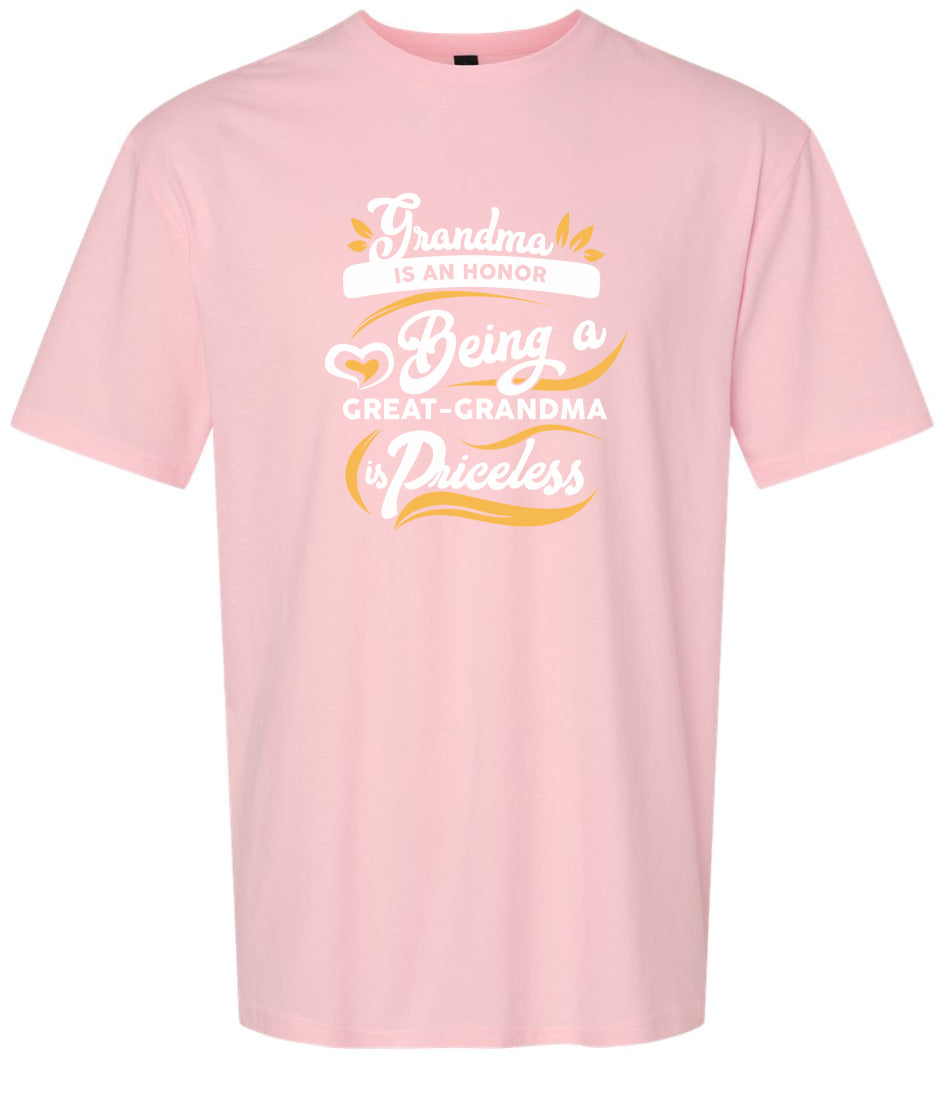 Priceless Great Grandma Adult Gildan Soft Shirt