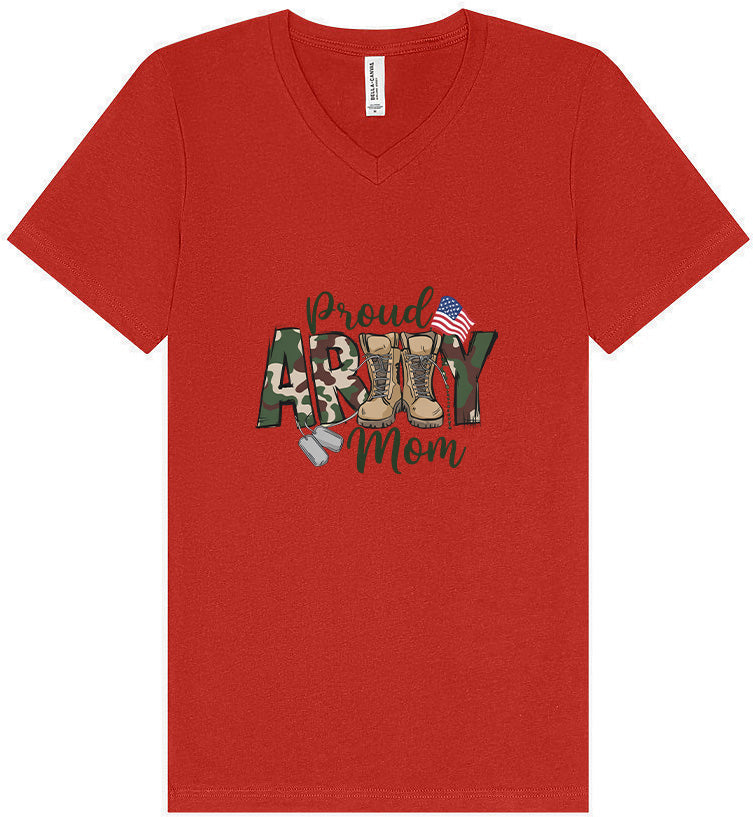 Proud Army Mom Unisex V-Neck Shirt