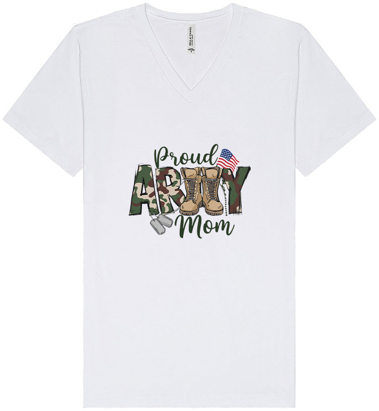 Proud Army Mom Unisex V-Neck Shirt