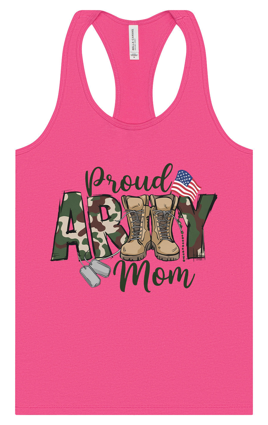 Proud Army Mom Women's Racerback Tank