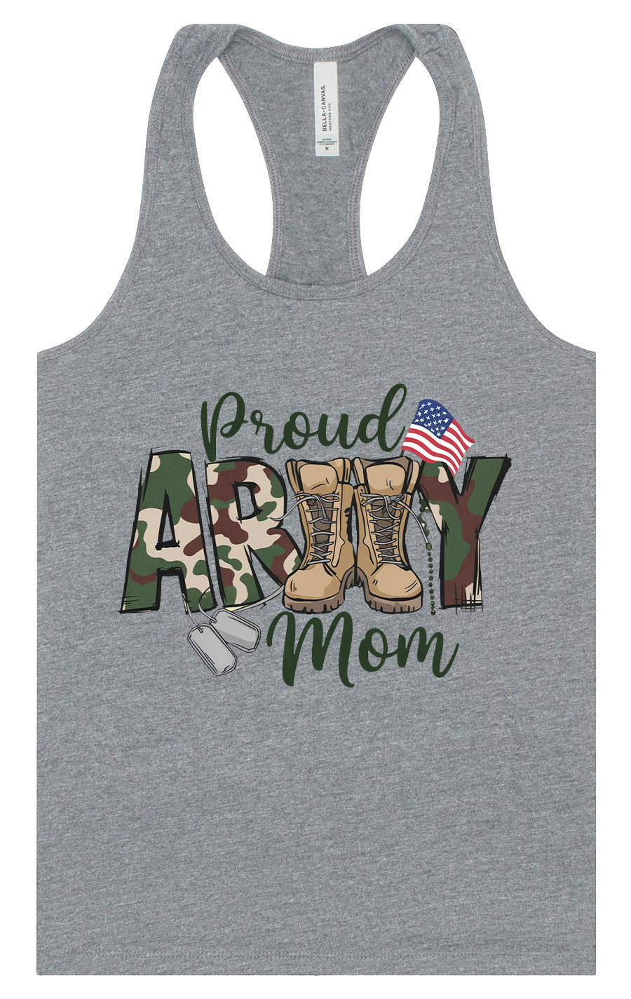 Proud Army Mom Women's Racerback Tank