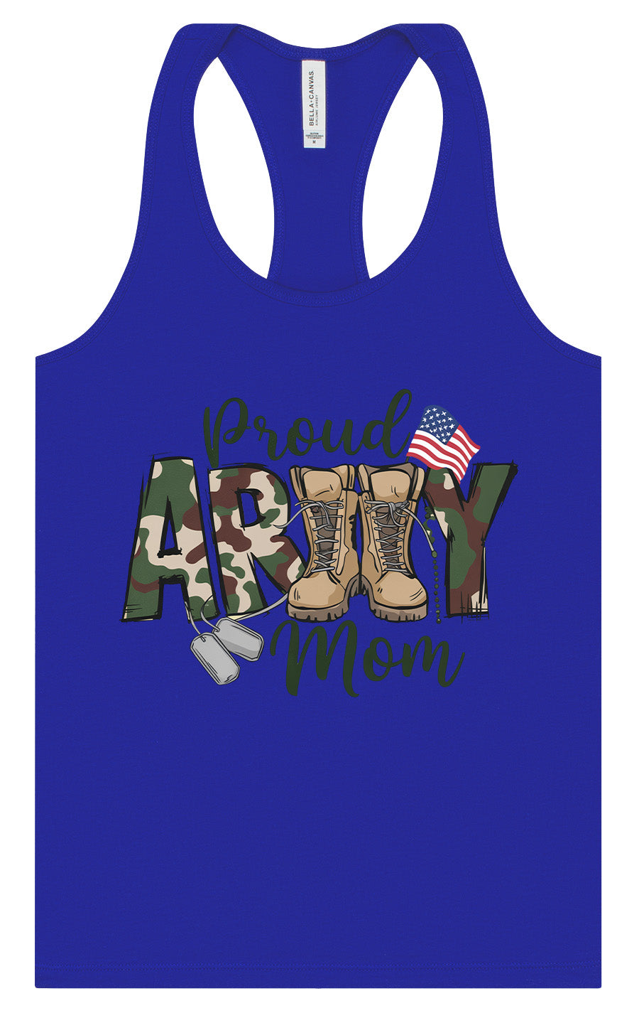 Proud Army Mom Women's Racerback Tank