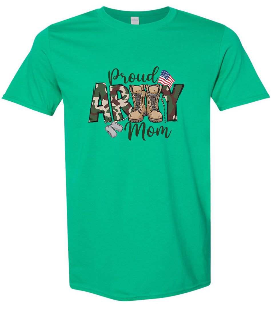 Proud Army Mom Adult Gildan Soft Shirt