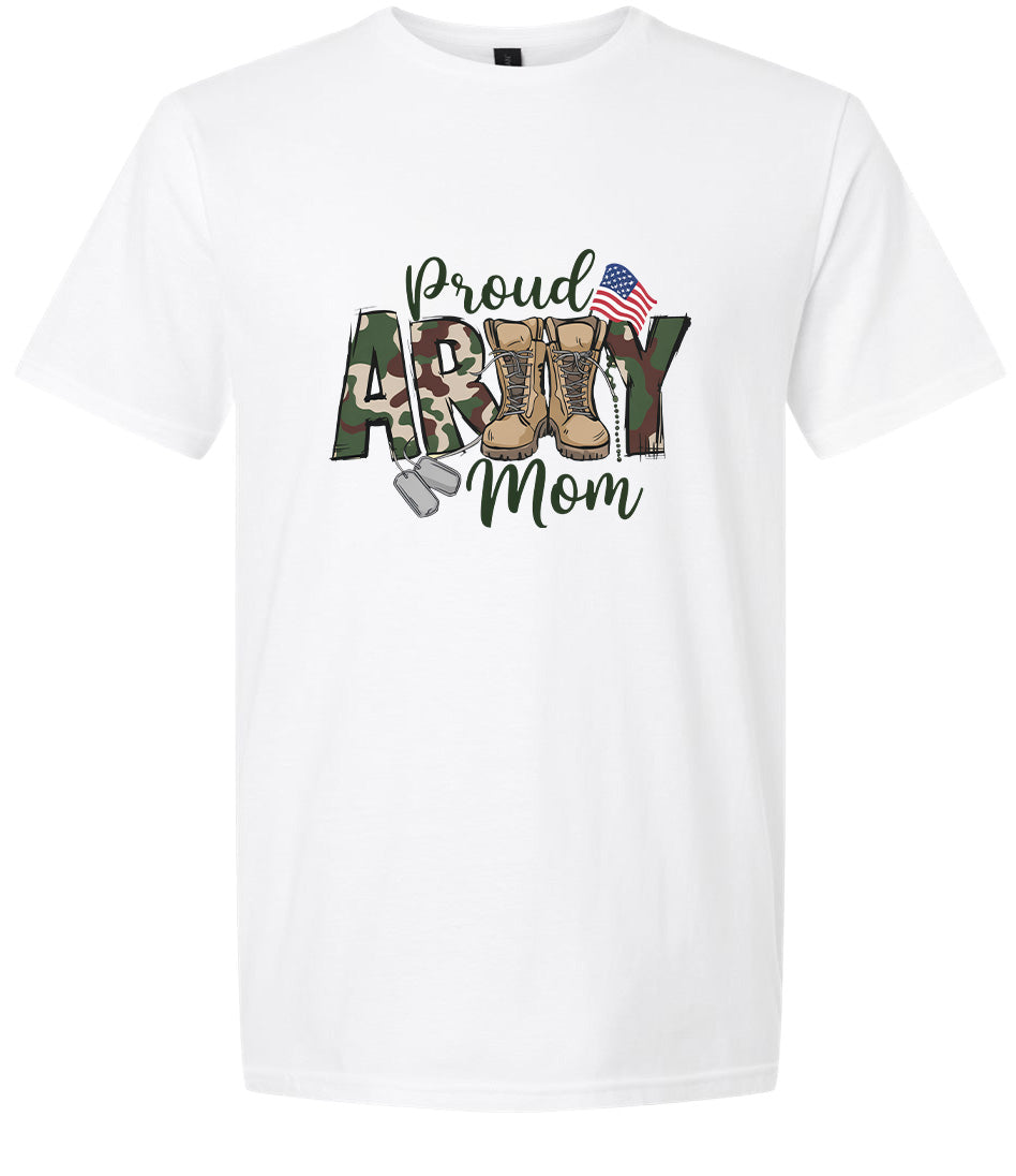 Proud Army Mom Adult Gildan Soft Shirt