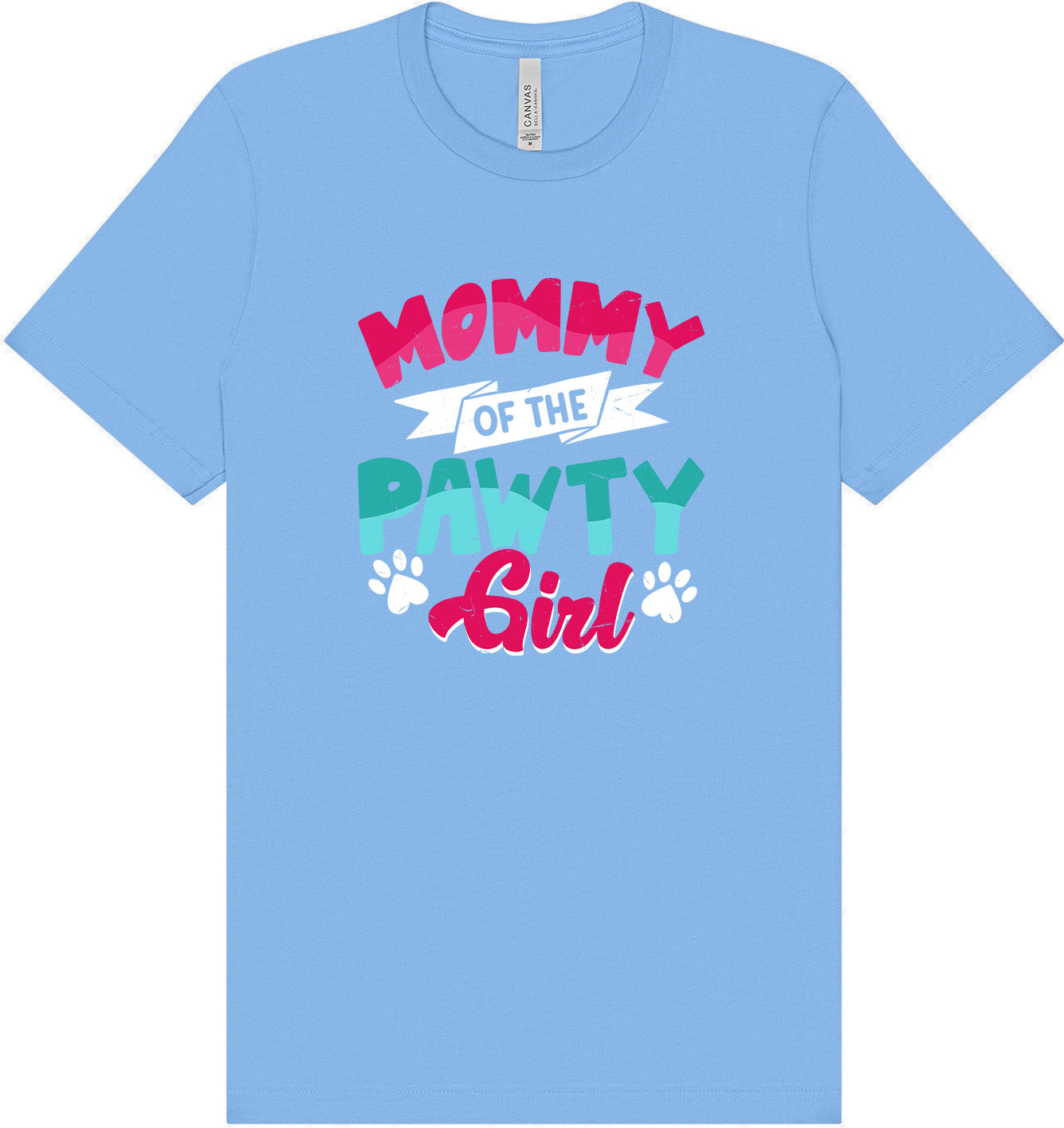 Mommy of the Pawty Girl Adult Bella Canvas Shirt