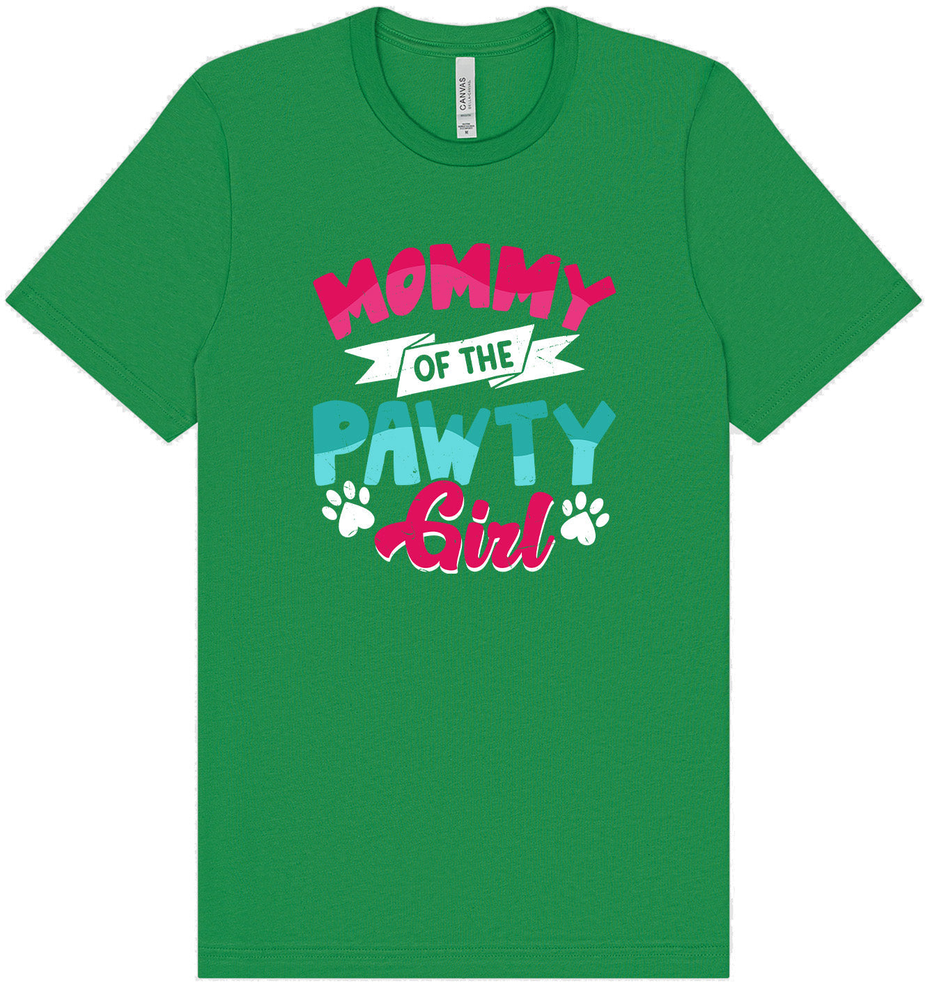 Mommy of the Pawty Girl Adult Bella Canvas Shirt
