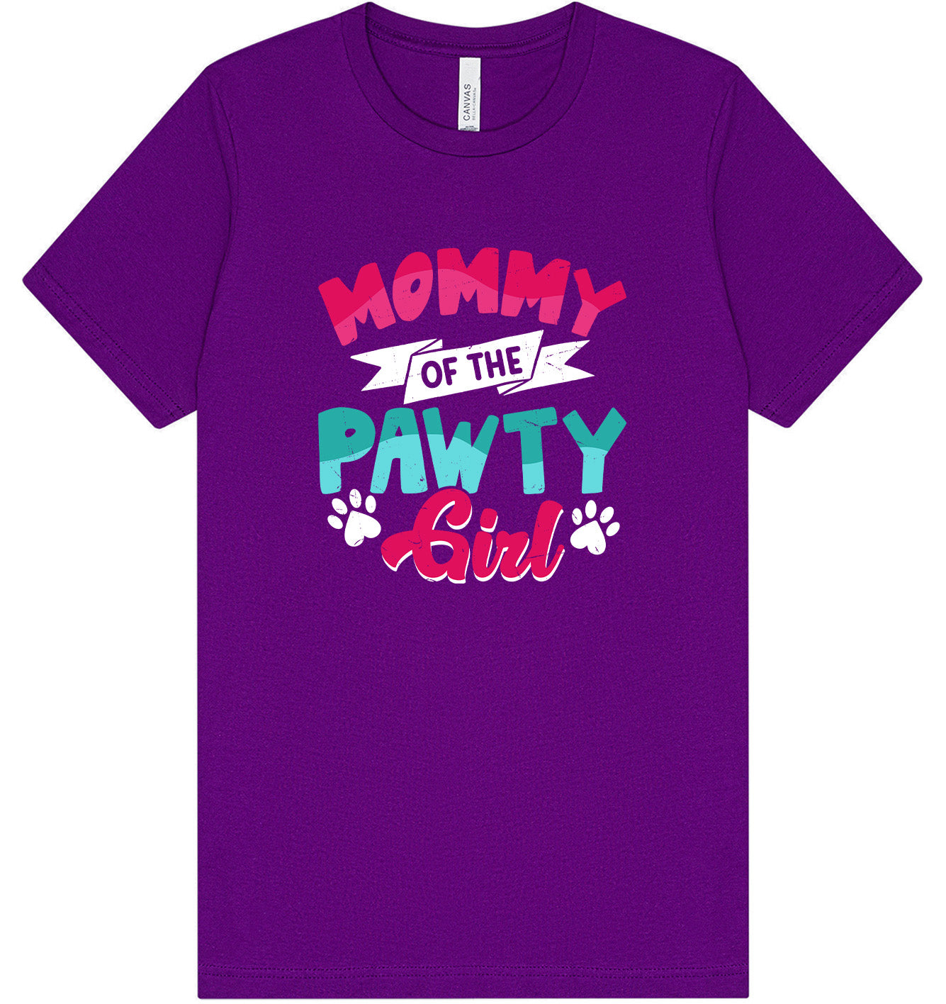 Mommy of the Pawty Girl Adult Bella Canvas Shirt