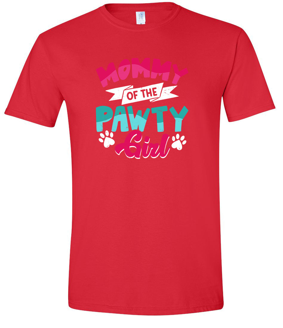 Mommy of the Pawty Girl Adult Gildan Soft Shirt
