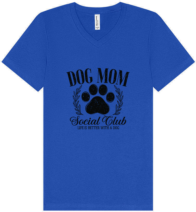 Dog Mom Social Club Unisex V-Neck Shirt