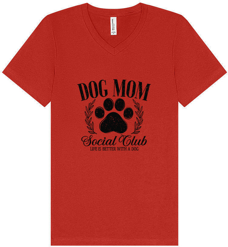 Dog Mom Social Club Unisex V-Neck Shirt