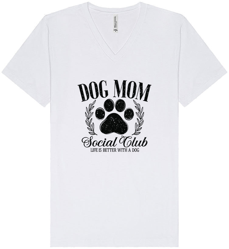 Dog Mom Social Club Unisex V-Neck Shirt