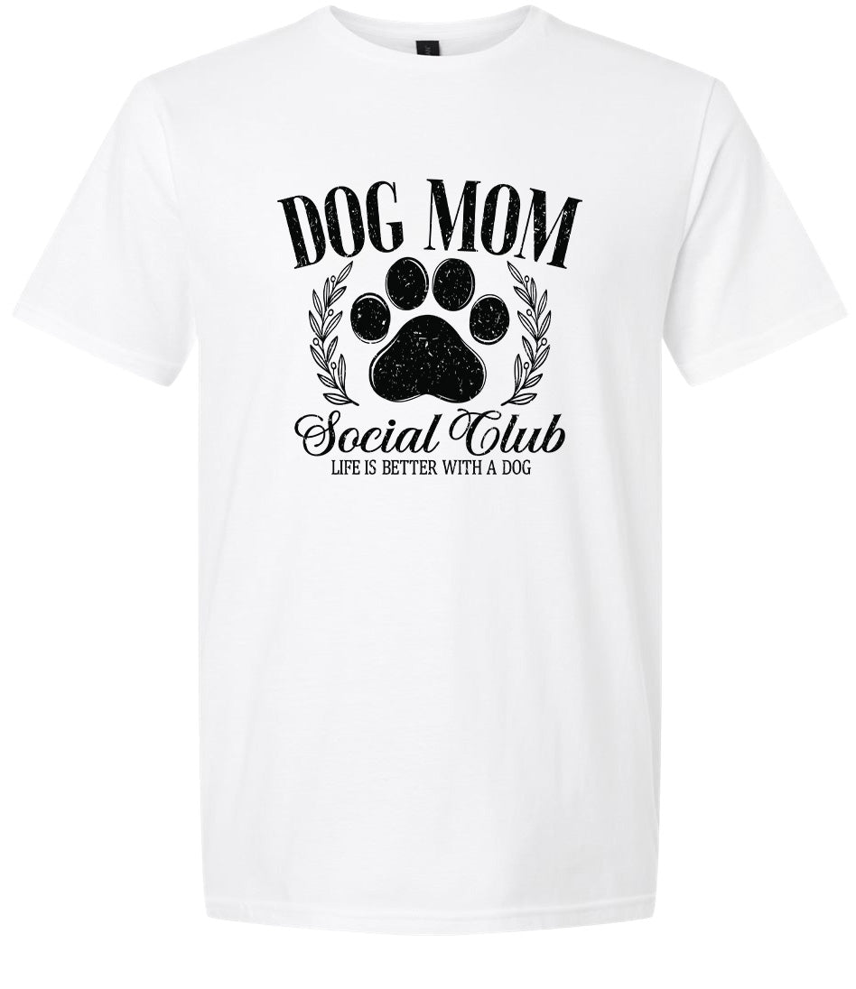 Dog Mom Social Club Adult Gildan Soft Shirt