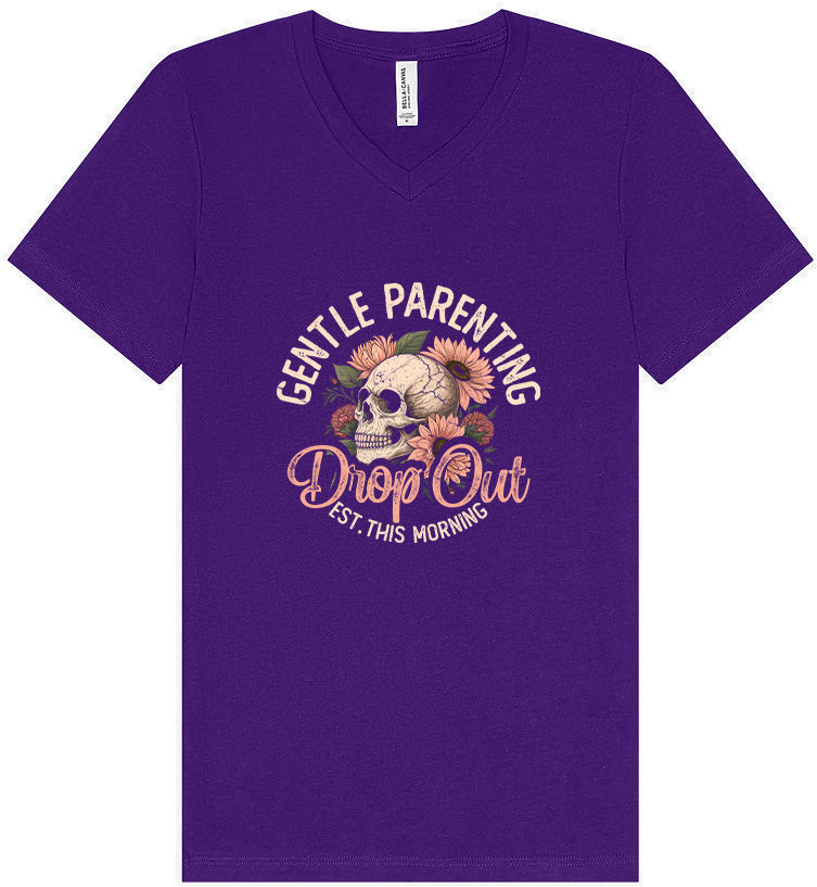 Gentle Parenting Drop Out Unisex V-Neck Shirt