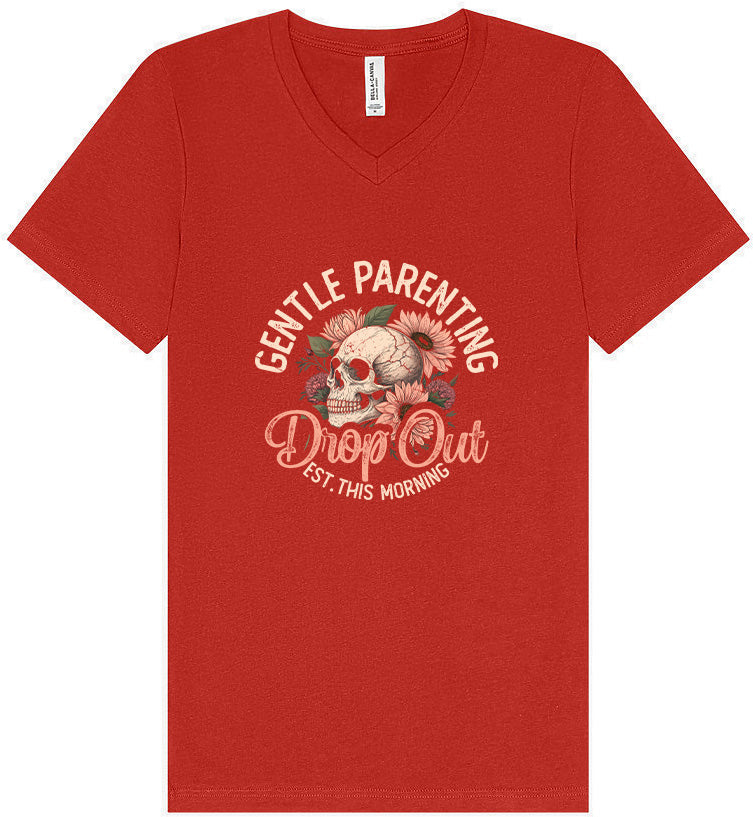 Gentle Parenting Drop Out Unisex V-Neck Shirt