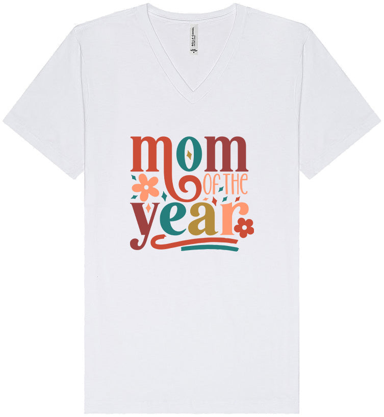 Colorful Mom of the Year Unisex V-Neck Shirt