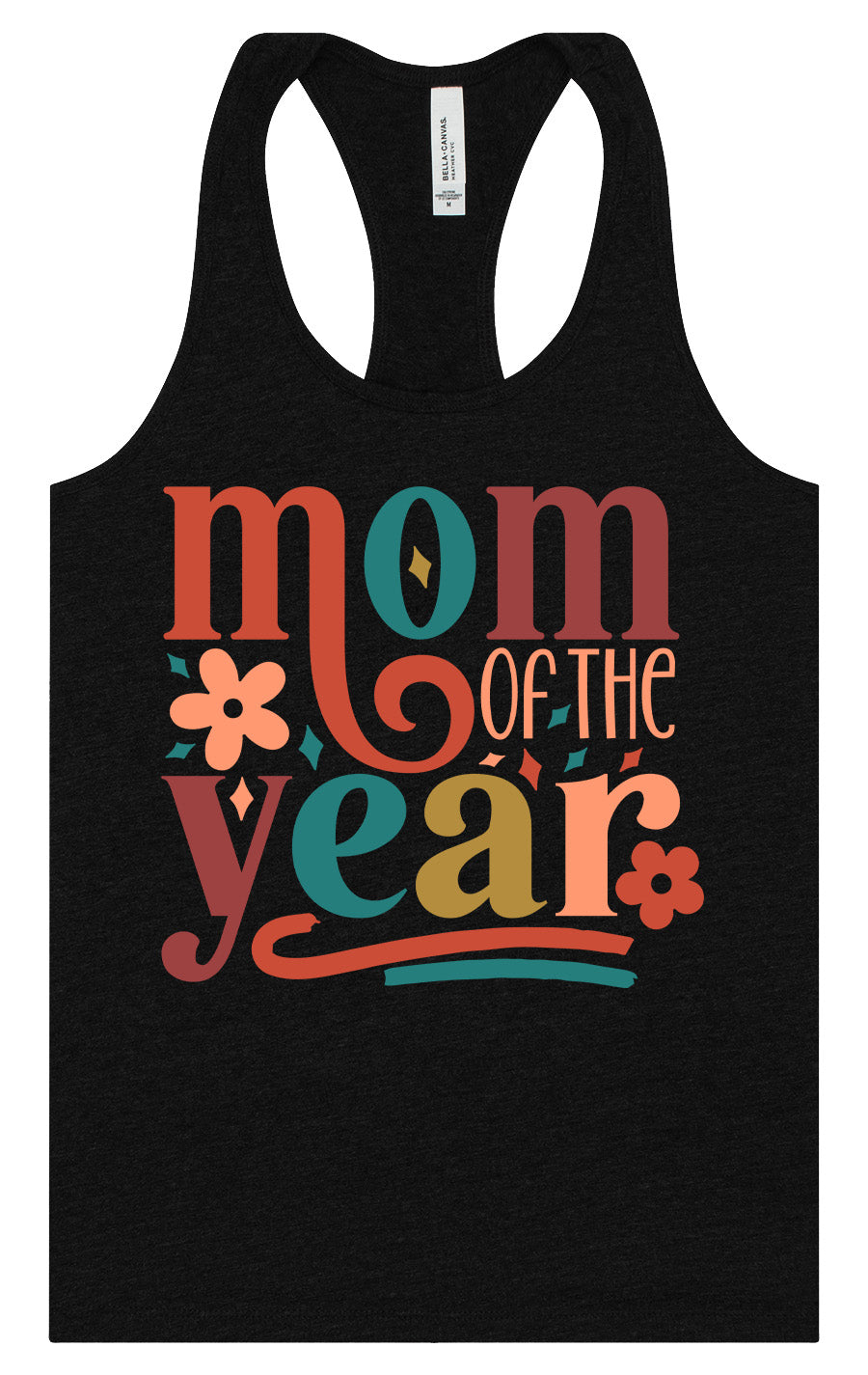 Colorful Mom of the Year Women's Racerback Tank