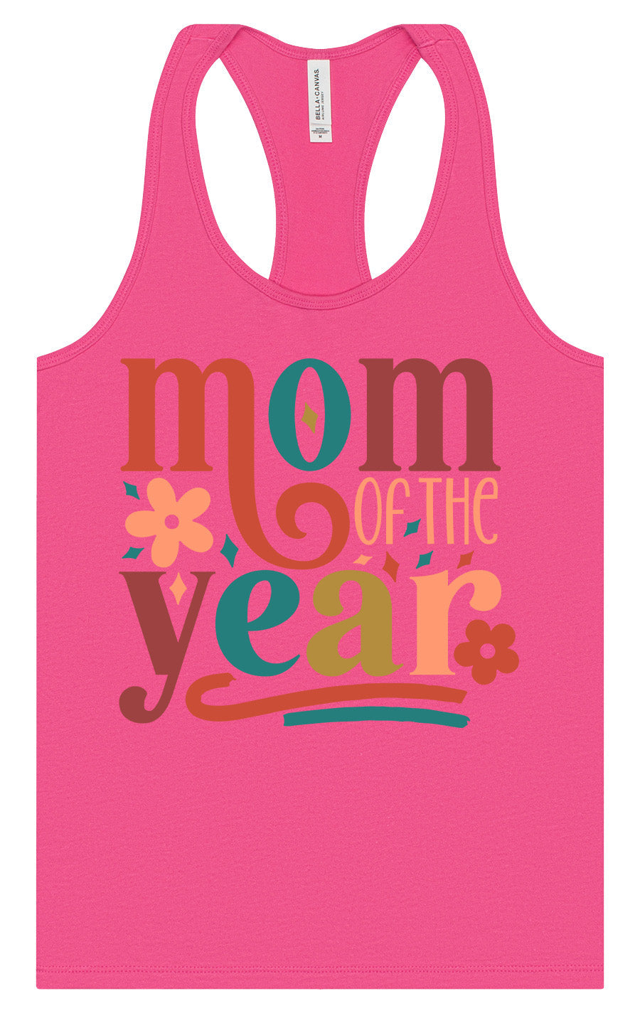 Colorful Mom of the Year Women's Racerback Tank