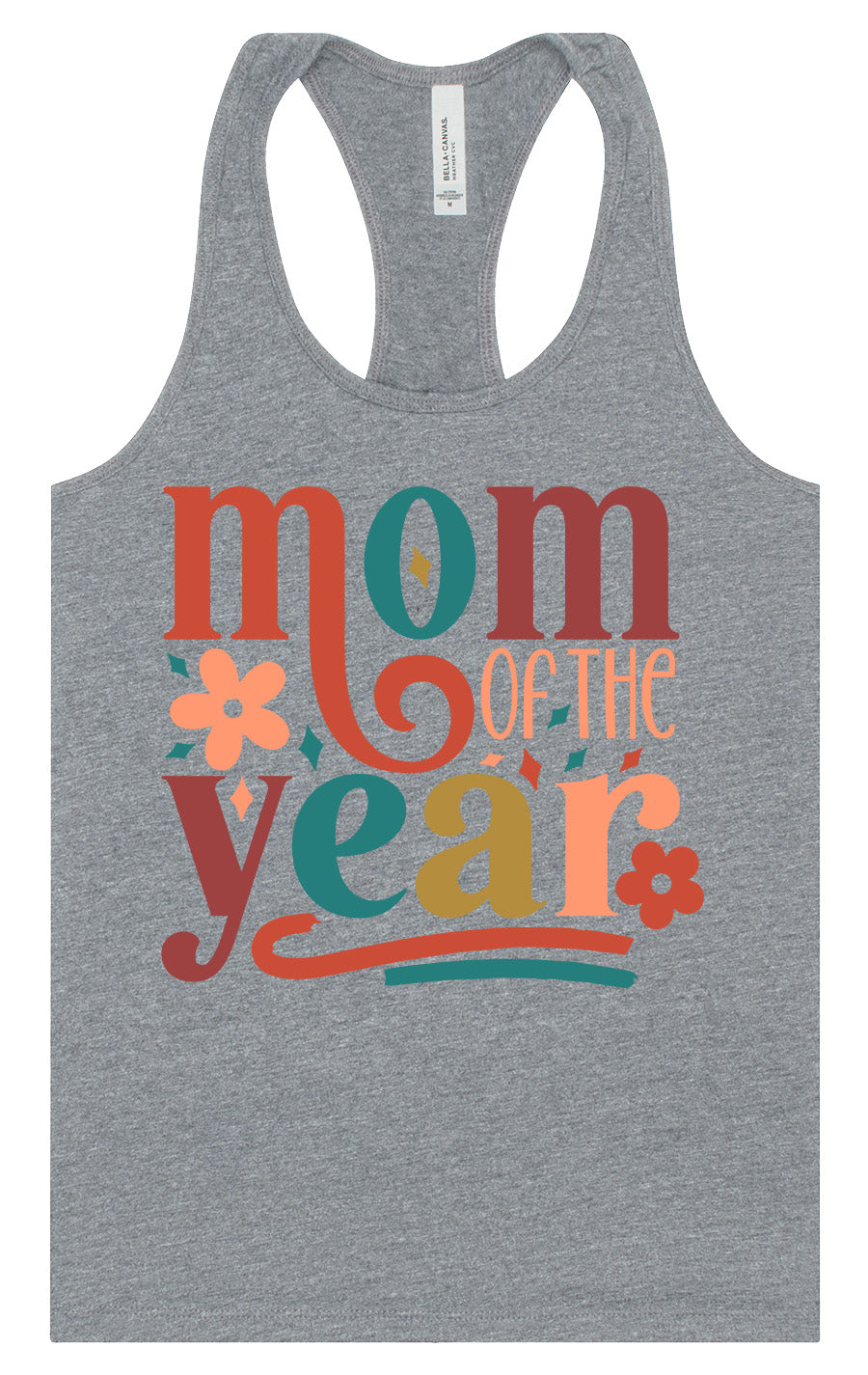Colorful Mom of the Year Women's Racerback Tank