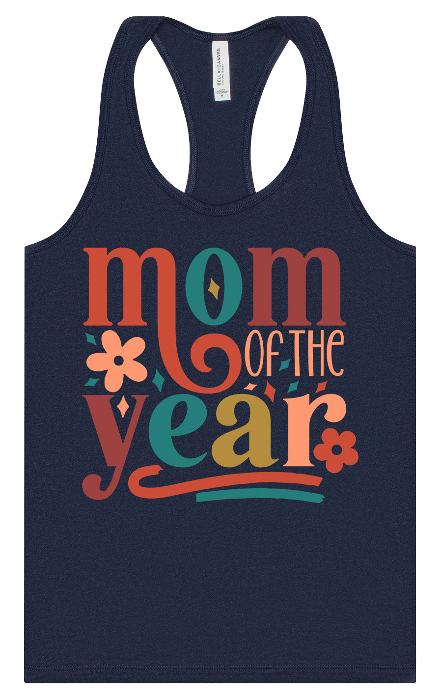 Colorful Mom of the Year Women's Racerback Tank