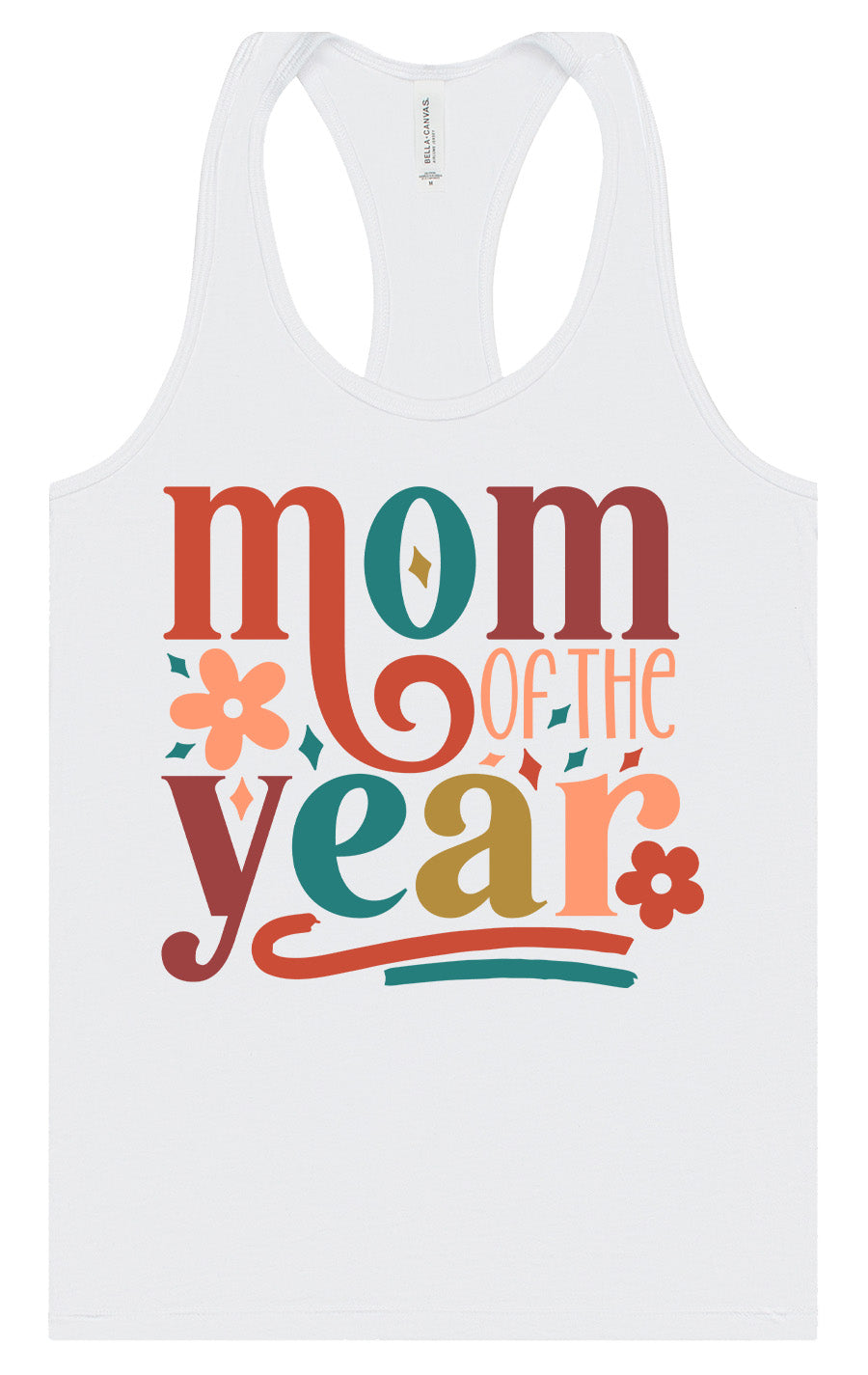 Colorful Mom of the Year Women's Racerback Tank