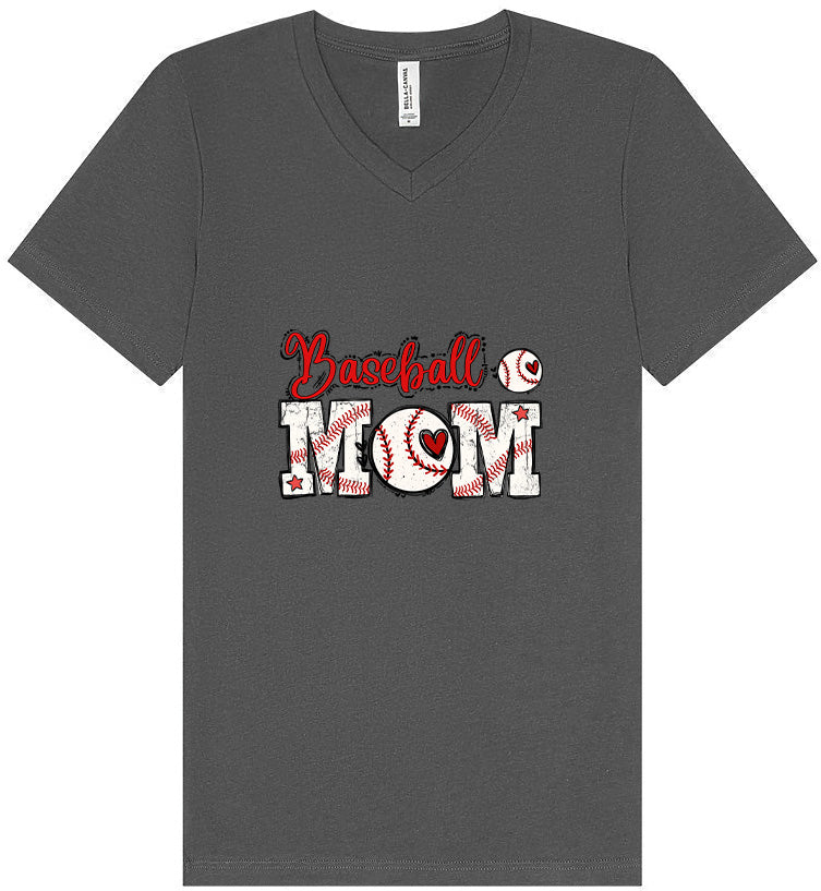 Baseball Mom Unisex V-Neck Shirt