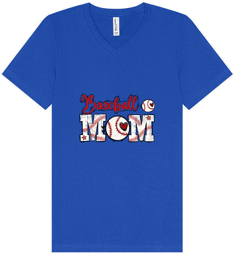 Baseball Mom Unisex V-Neck Shirt