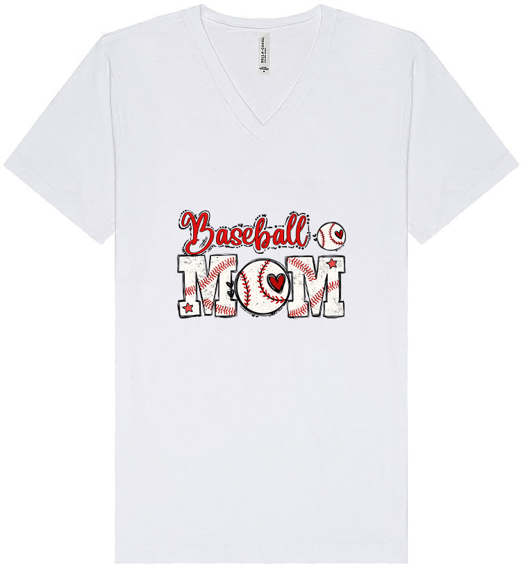 Baseball Mom Unisex V-Neck Shirt