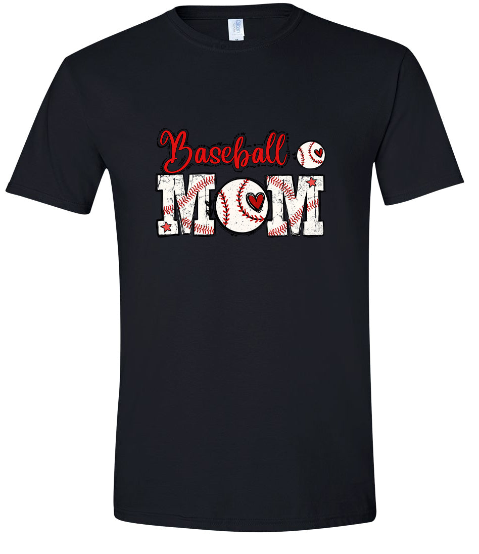 Baseball Mom Adult Gildan Soft Shirt