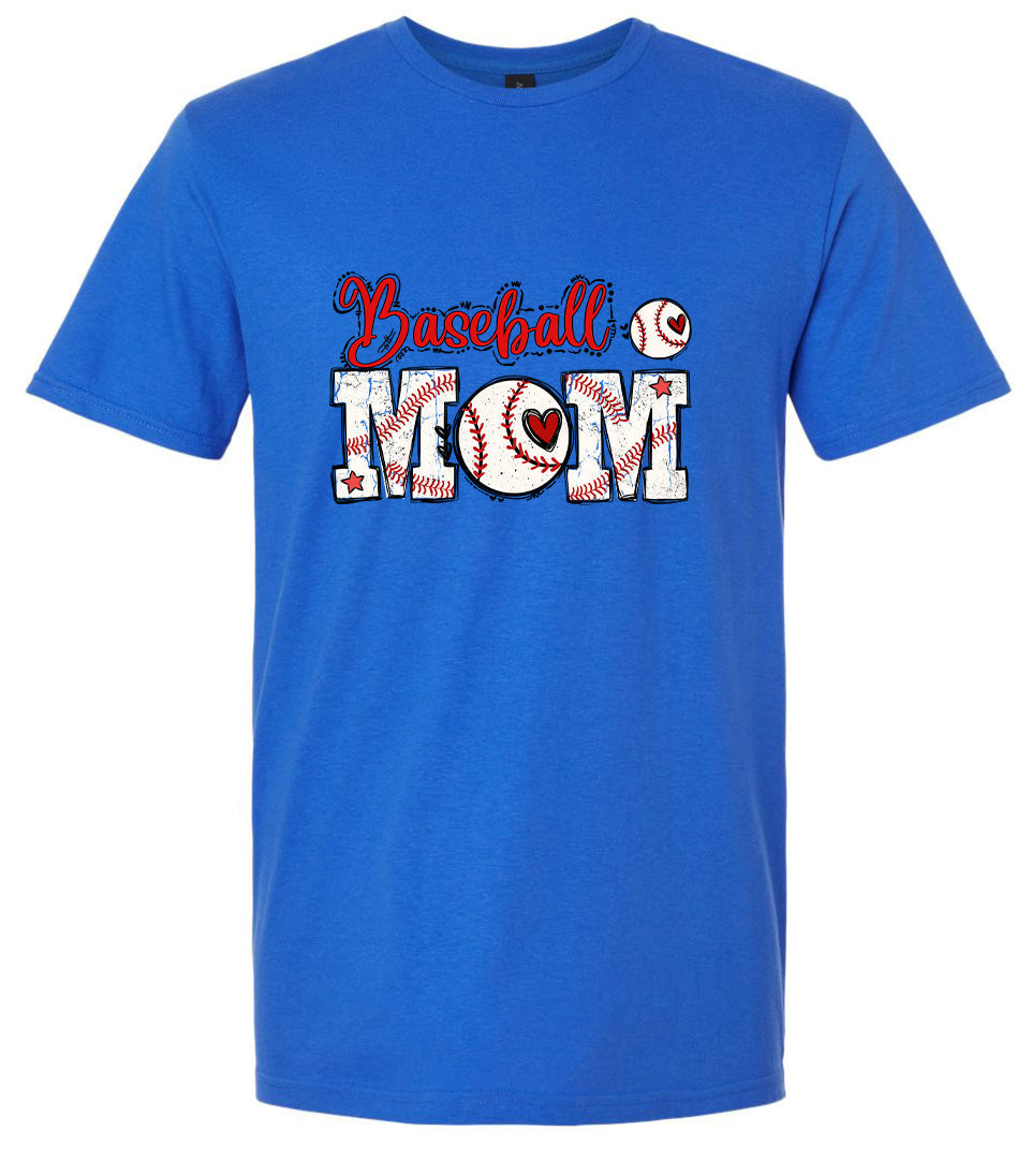 Baseball Mom Adult Gildan Soft Shirt