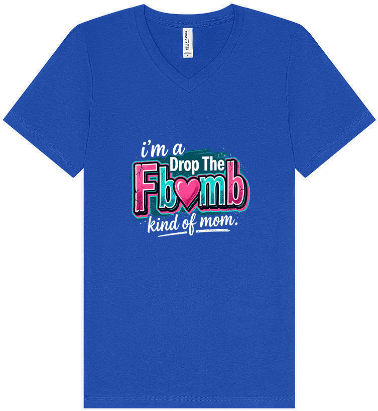F Bomb Mom Unisex V-Neck Shirt