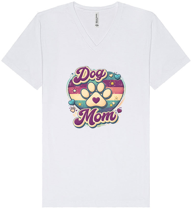 Retro Dog Mom Unisex V-Neck Shirt