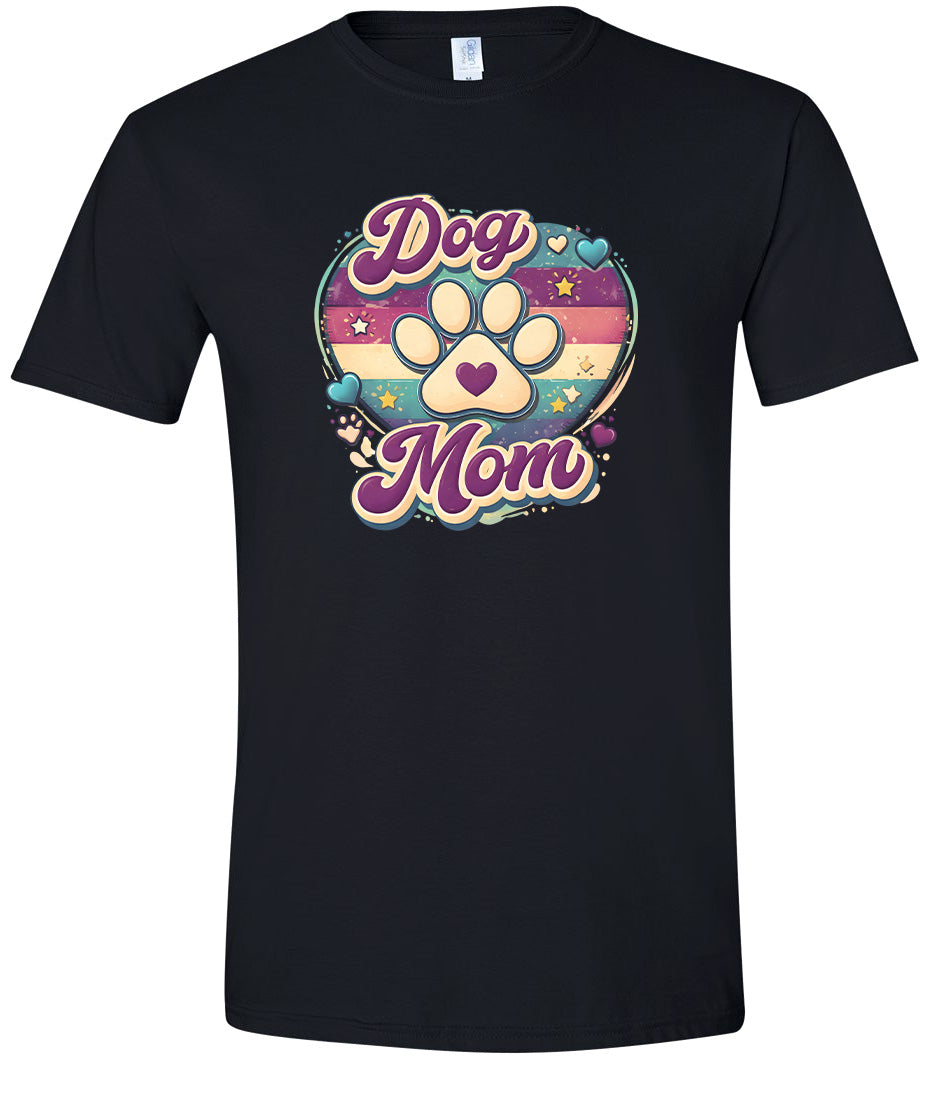 Retro Dog Mom Adult Gildan Soft Shirt
