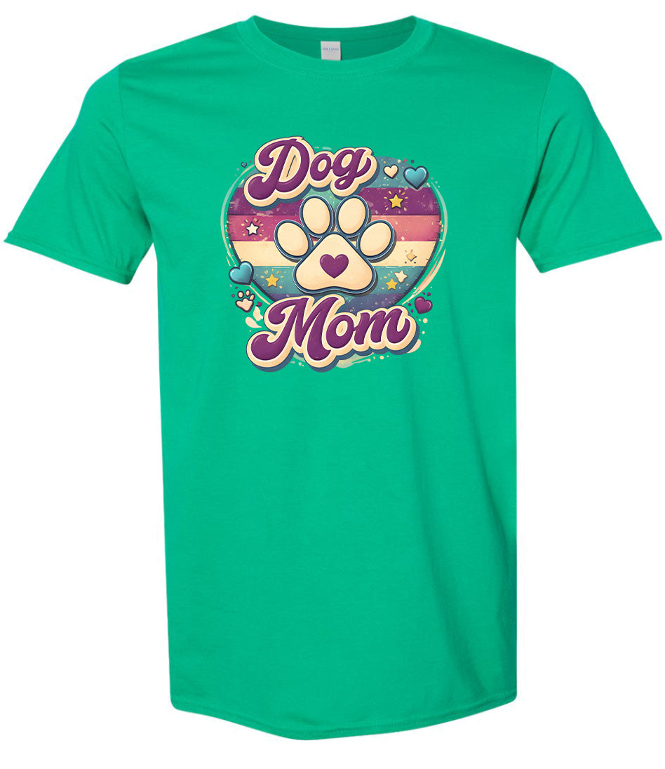 Retro Dog Mom Adult Gildan Soft Shirt