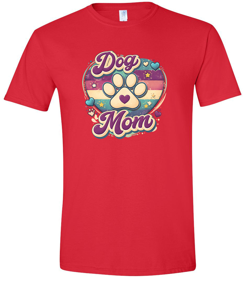 Retro Dog Mom Adult Gildan Soft Shirt