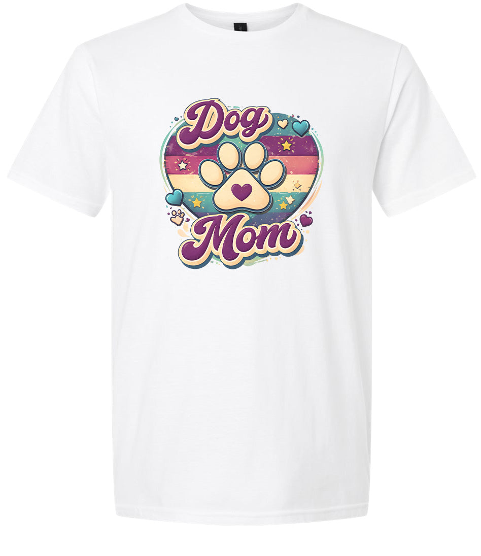 Retro Dog Mom Adult Gildan Soft Shirt