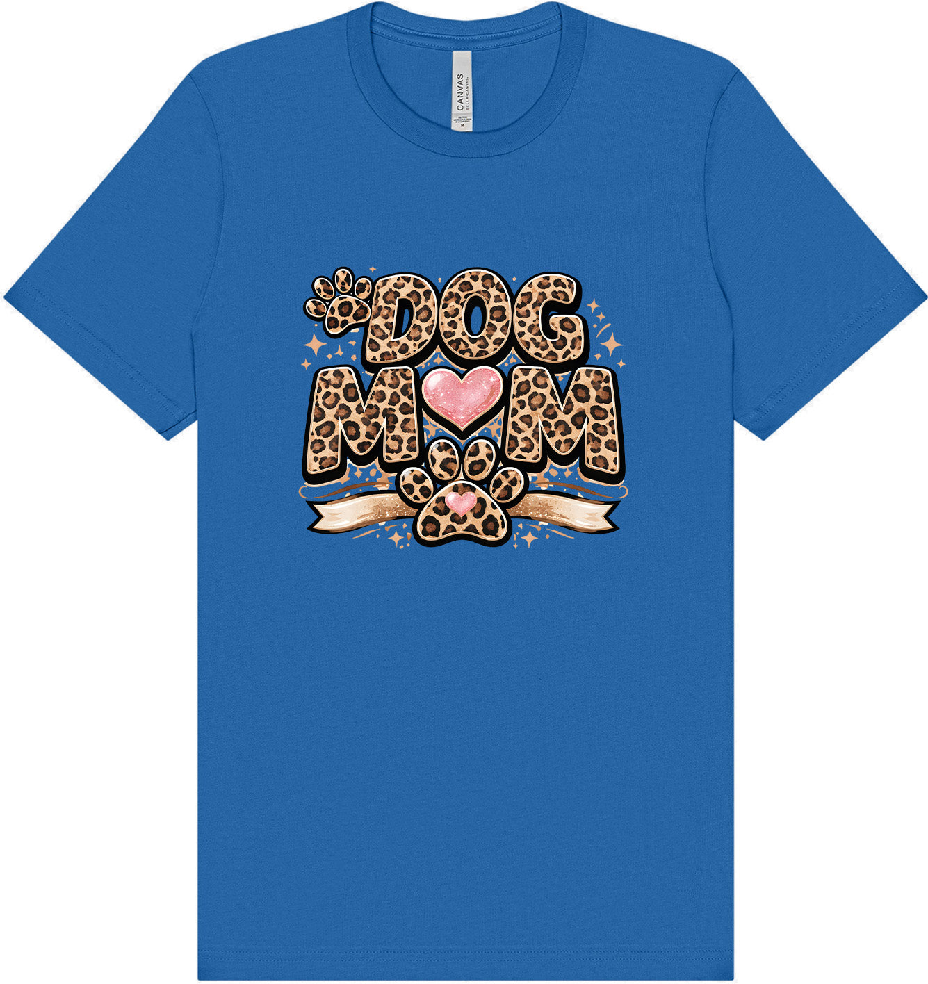 Leopard Print Dog Mom Adult Bella Canvas Shirt