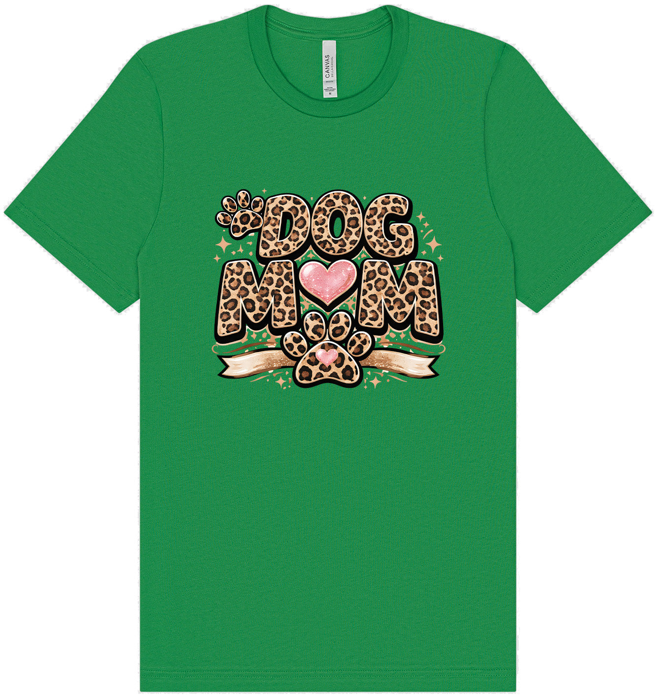 Leopard Print Dog Mom Adult Bella Canvas Shirt