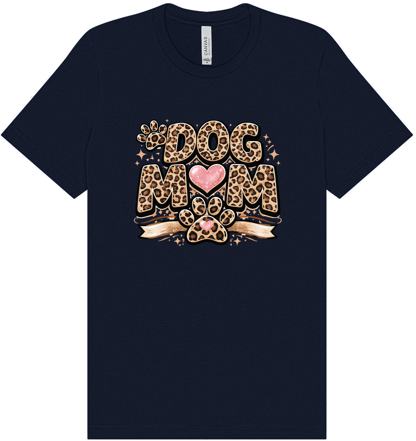 Leopard Print Dog Mom Adult Bella Canvas Shirt