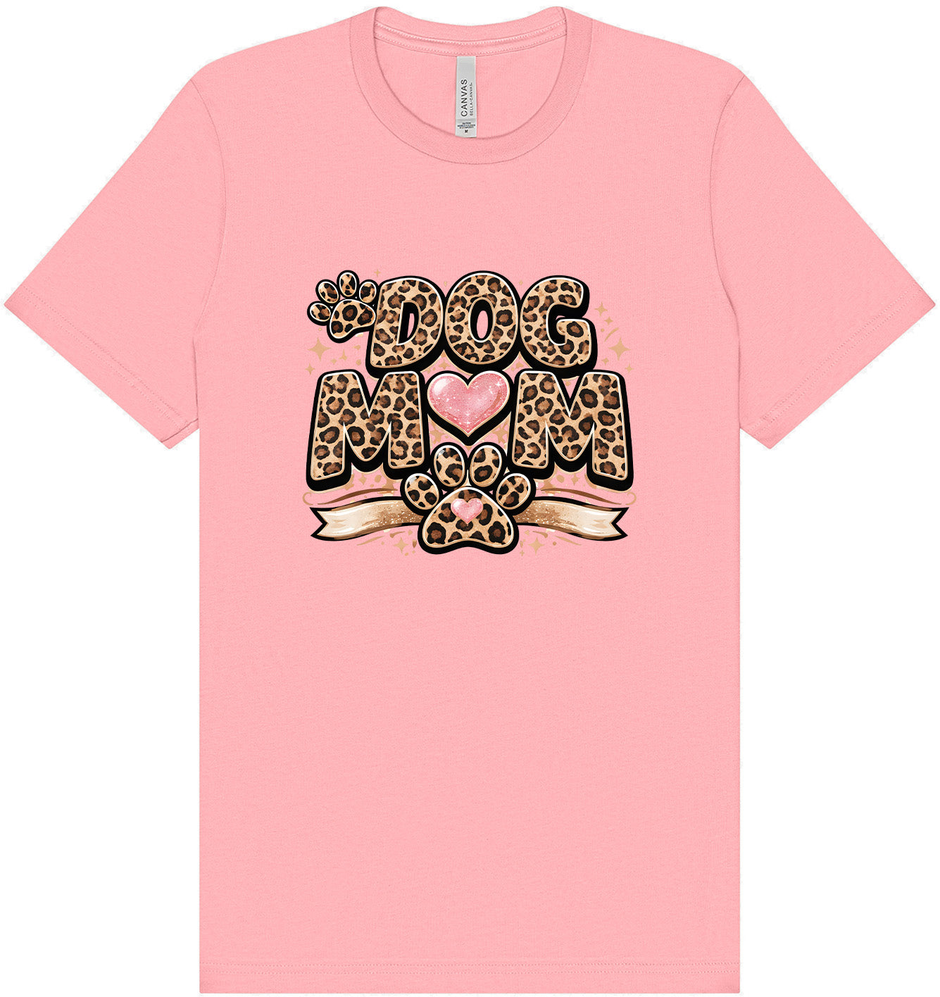 Leopard Print Dog Mom Adult Bella Canvas Shirt