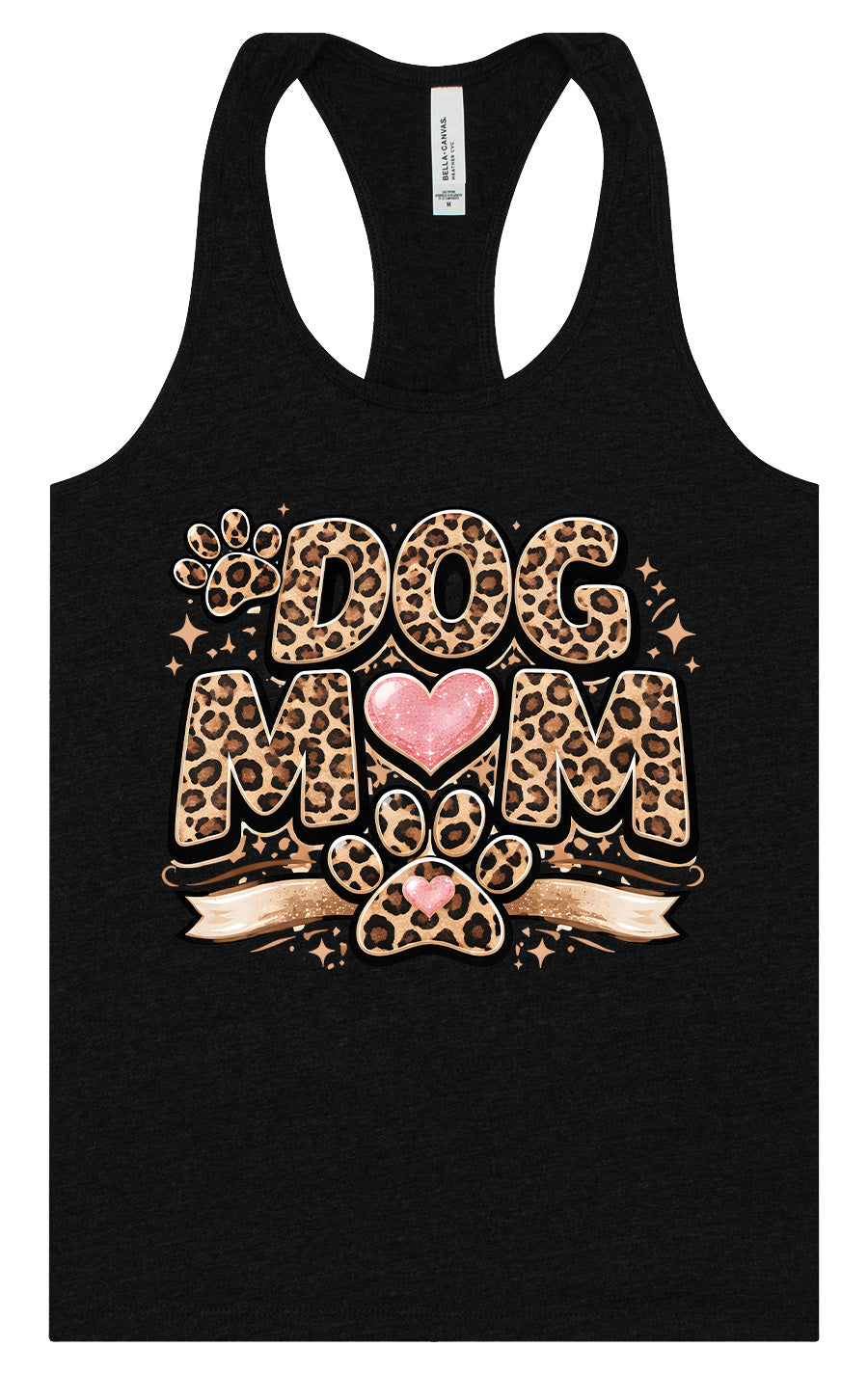 Leopard Print Dog Mom Women's Racerback Tank
