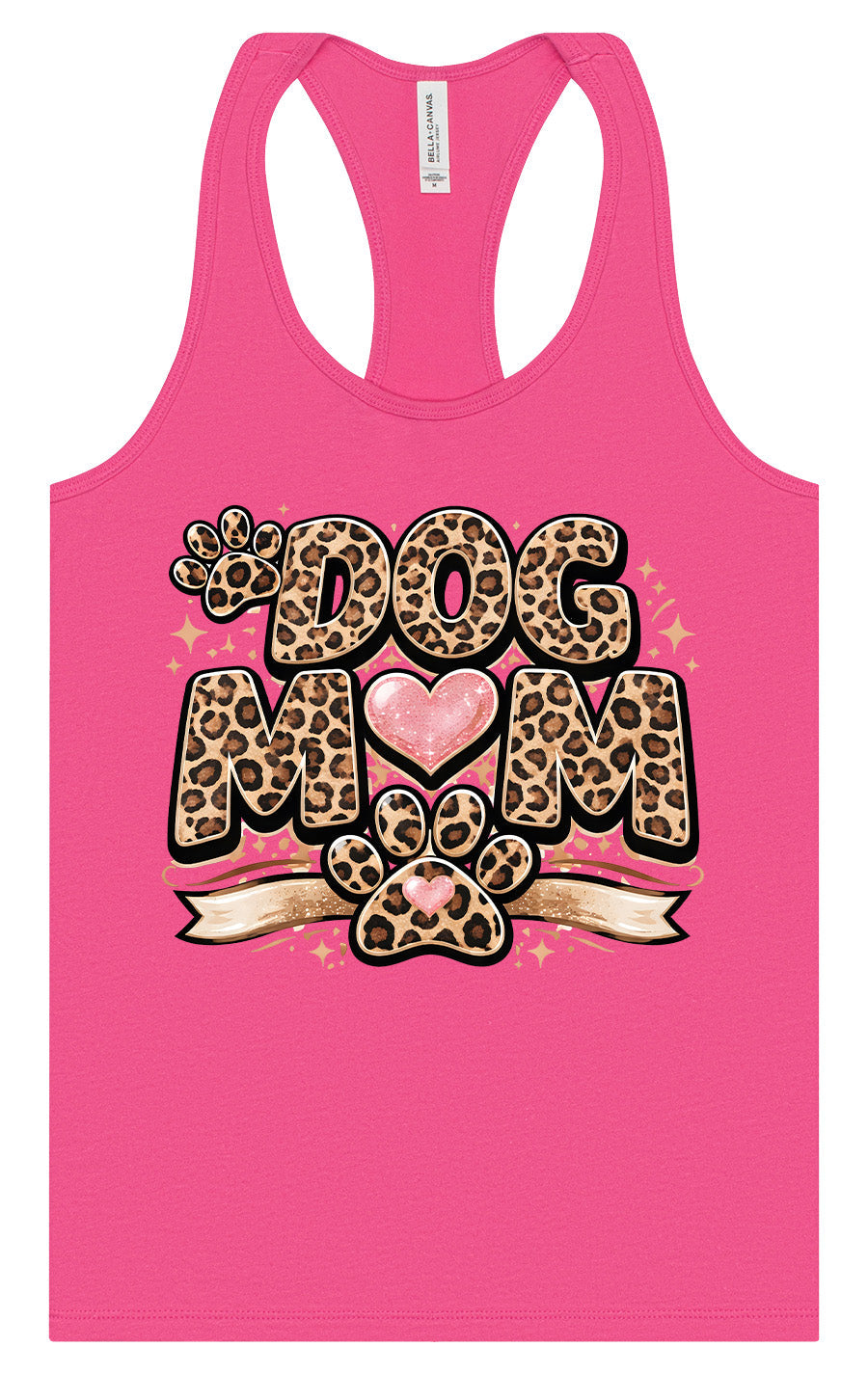 Leopard Print Dog Mom Women's Racerback Tank